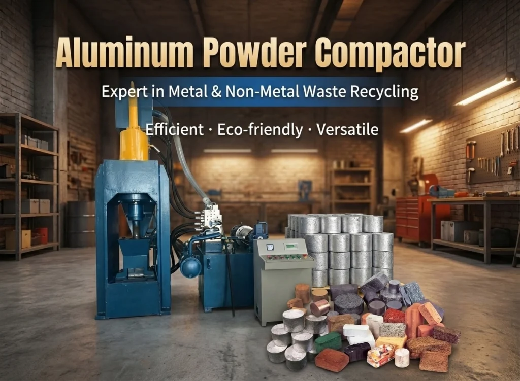 Aluminum powder compactor detail