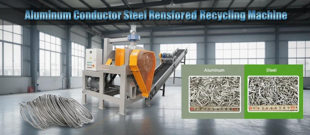 Aluminum stranded wire recycling machine detail