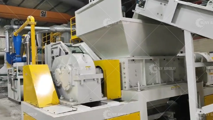 Customer site of South Korean aluminum composite panel recycling line