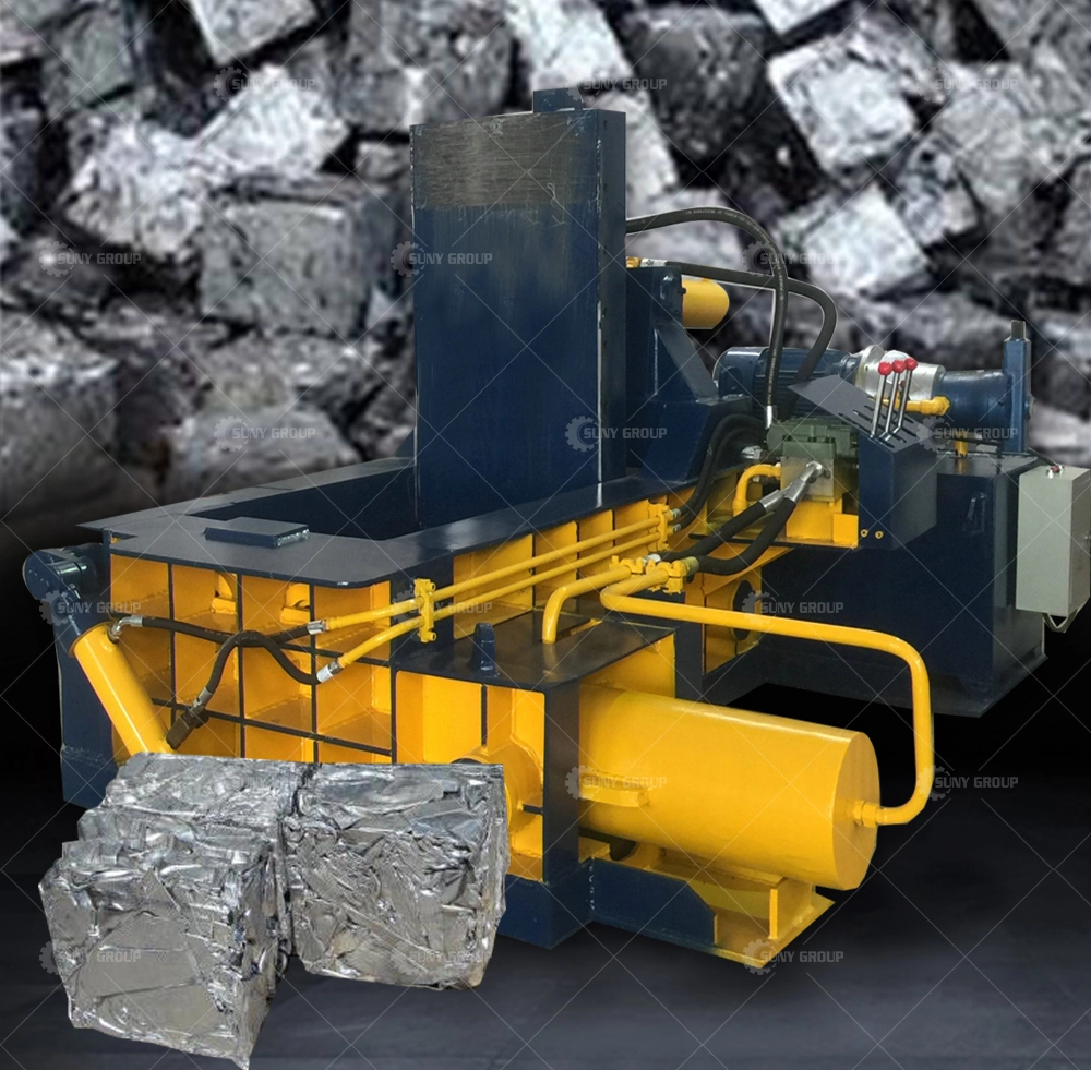 Horizontal UBC Cans and Aluminum Profile Bale Machine detail