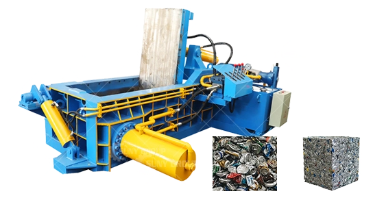 Horizontal UBC Cans and Aluminum Profile Bale Machine