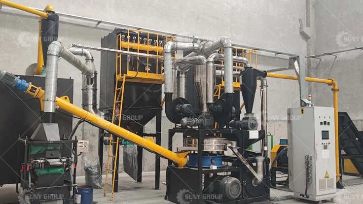 Turkish aluminum-plastic separation and recycling line site