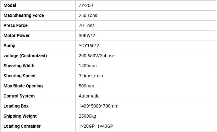 Vertical UBC Cans Baler paramter